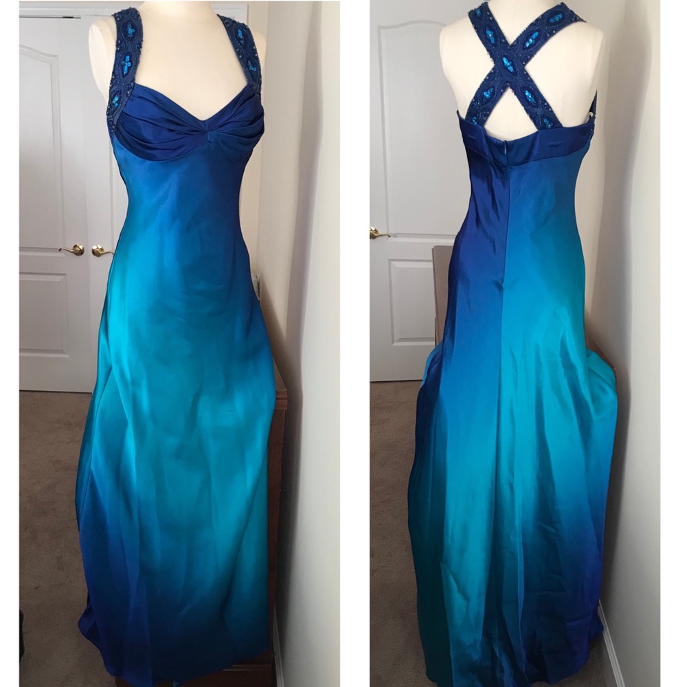 OnyxNite Ombré Blue Prom Sz 10 Dress